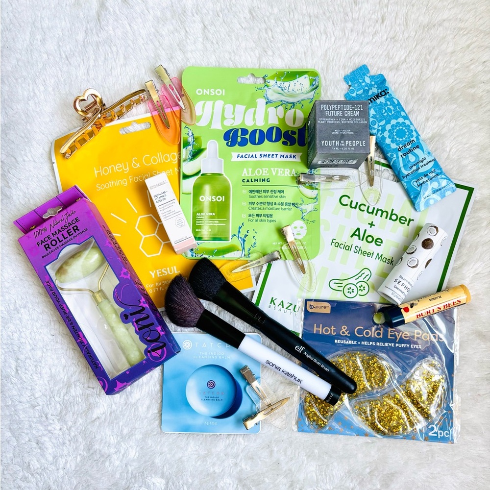 huge high end sephora sample/deluxe sample skincare and makeup bundle set
